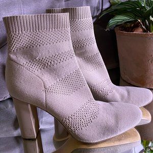 Beige Zara Sock boots